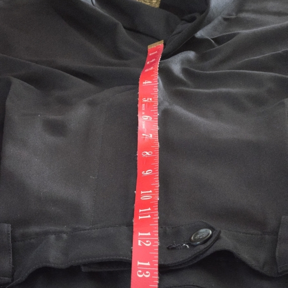 IZOD Mens size 36W Pleated Front Shorts Black Rolled Side Seams Zip Button - Picture 15 of 16